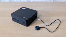 The MSI Cubi NUC AI+ 2MG on a desk