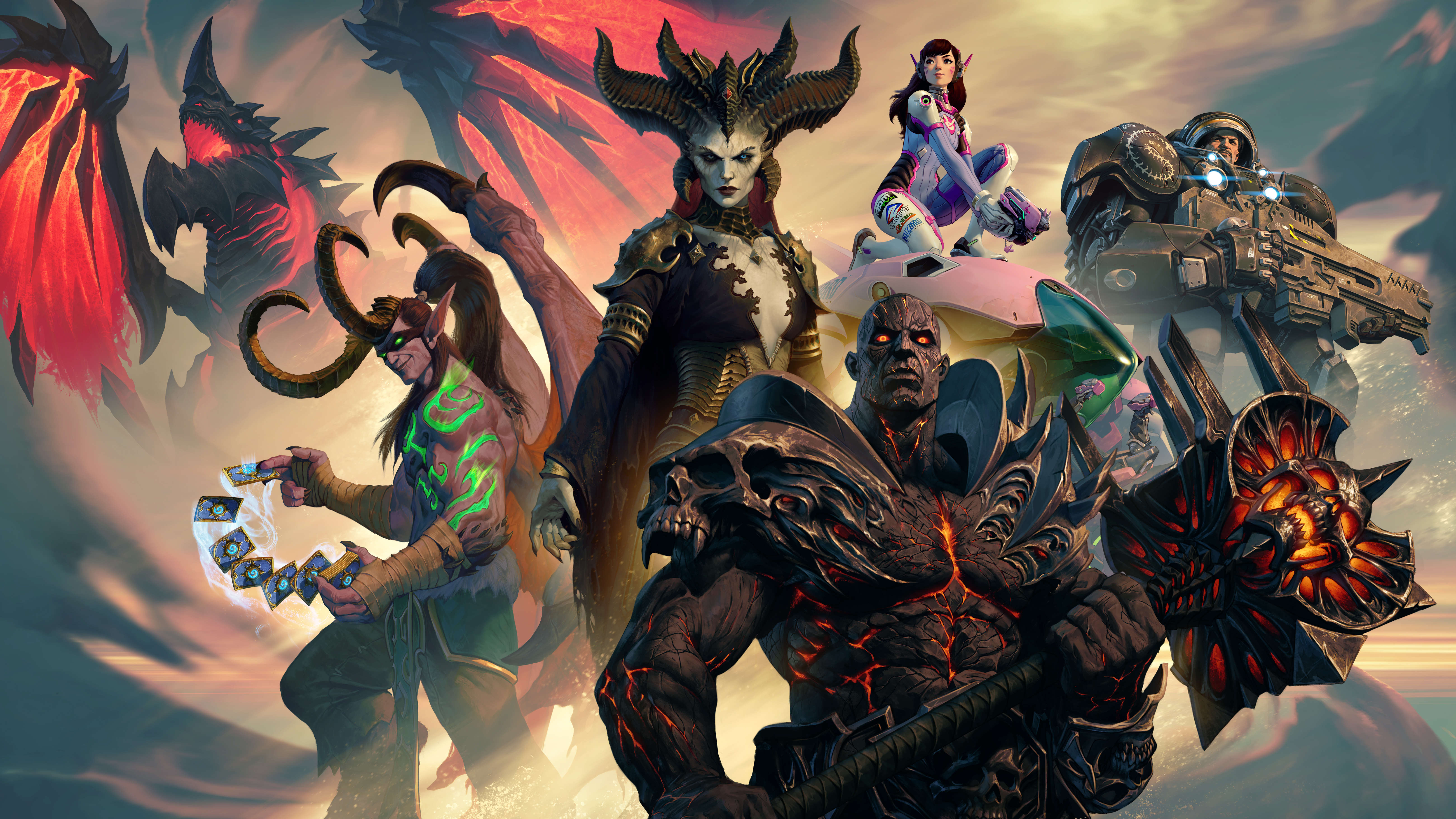 A selection of key Blizzard characters.