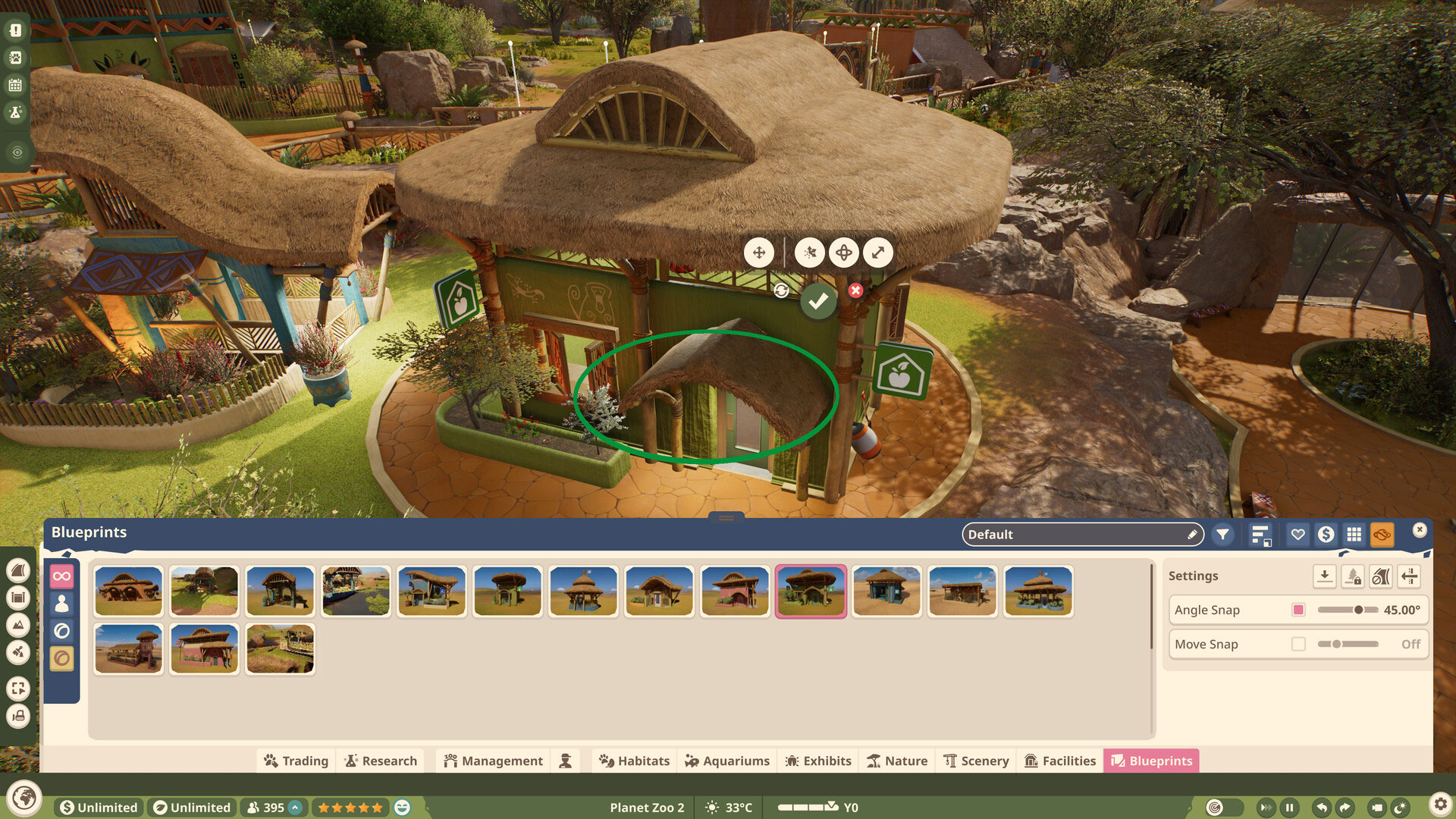 Creating buildings in Planet Zoo 2