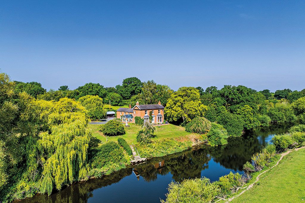 Riverside properties for sale: The River House, Bicton, Shrewsbury.