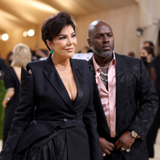 Kris Jenner and Corey Gamble attend The 2021 Met Gala Celebrating In America: A Lexicon Of Fashion at Metropolitan Museum of Art on September 13, 2021 in New York City.