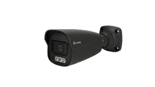 The Snap One Luma Bullet Hybrid camera in black.