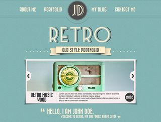 Portfolio WordPress theme - Retro