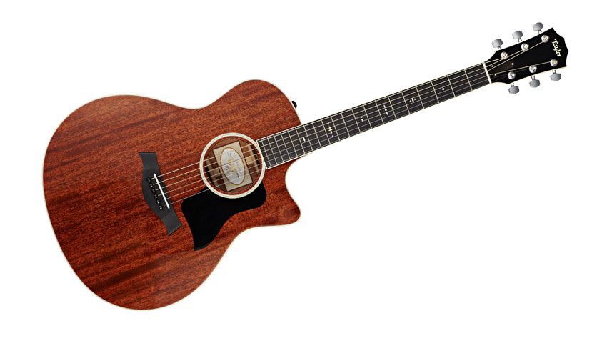 The guitar looks very workmanlike, not least with its 'hog top' and glossed body