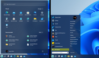 In Open Shell, clicking outside the Start button, gives you the Windows 11 Start menu