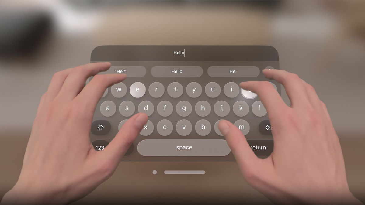 Apple&#039;s Vision Pro keyboard function