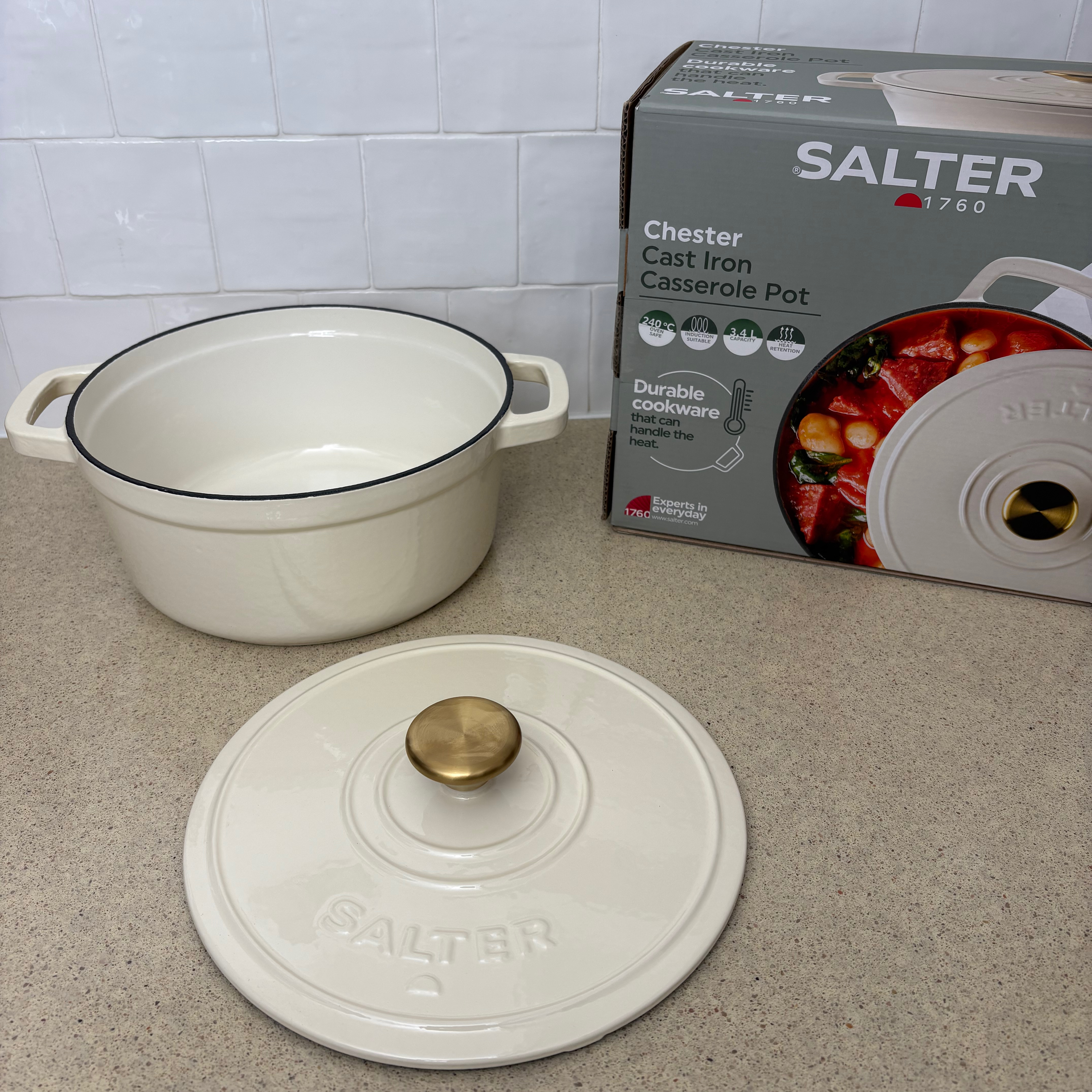 Testing the Salter Chester Cast Iron Casserole Dish set