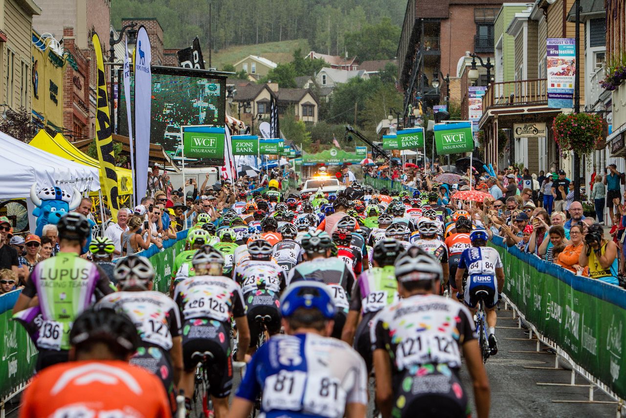 Todays race starts on main street in Park City