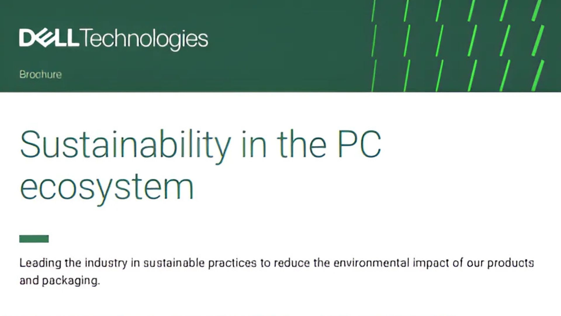 Sustainability in the PC ecosystem