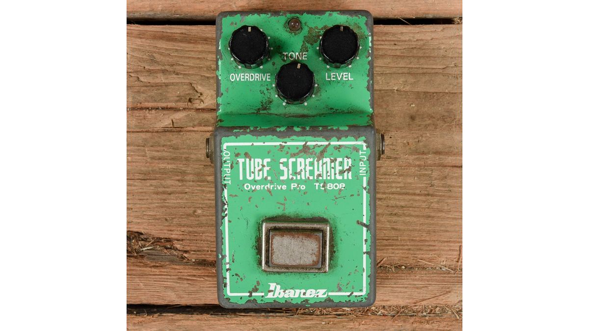 Stevie Ray Vaughan's 1980s Ibanez Tube Screamer (top)