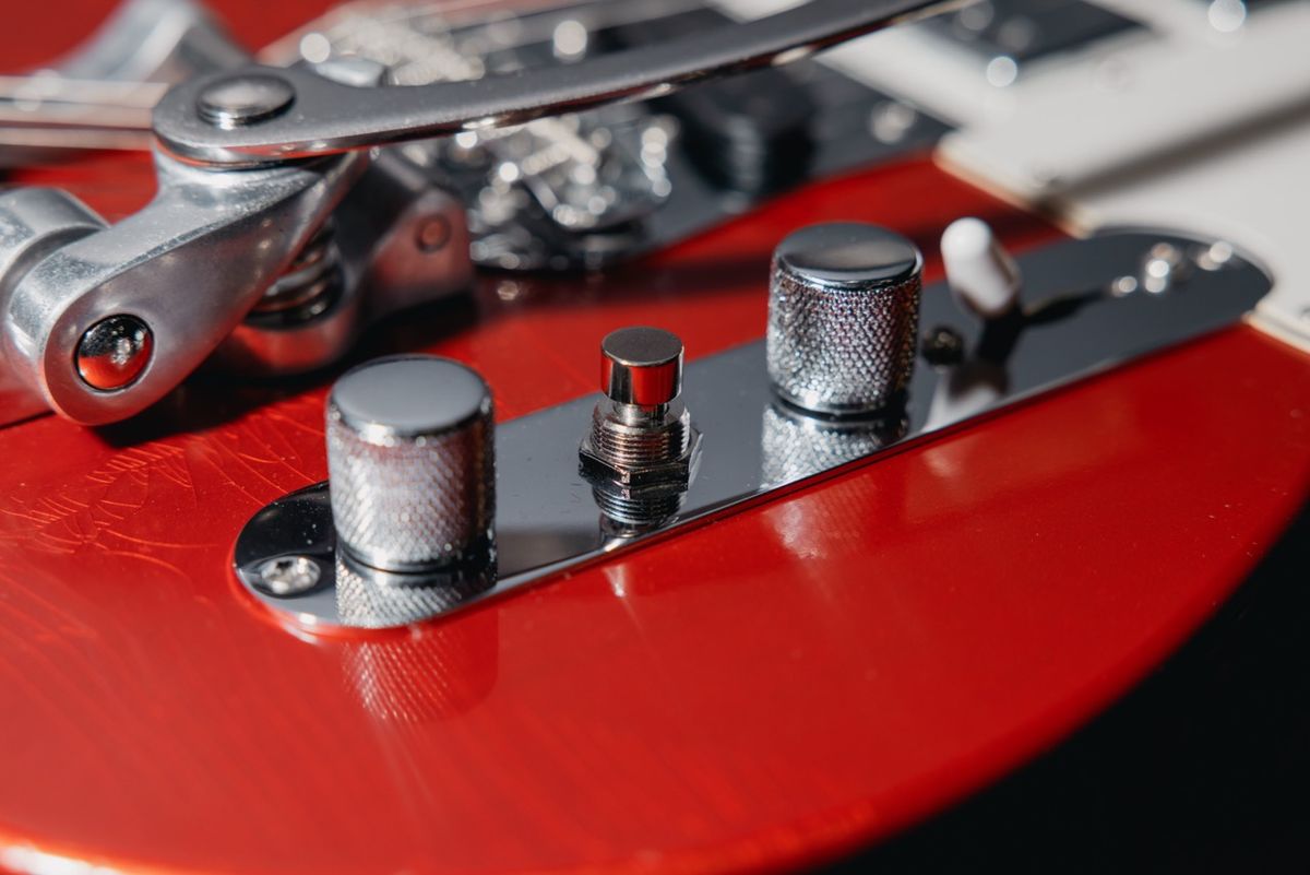 A photo showing the Fender Mike Campbell Red Dog Telecaster