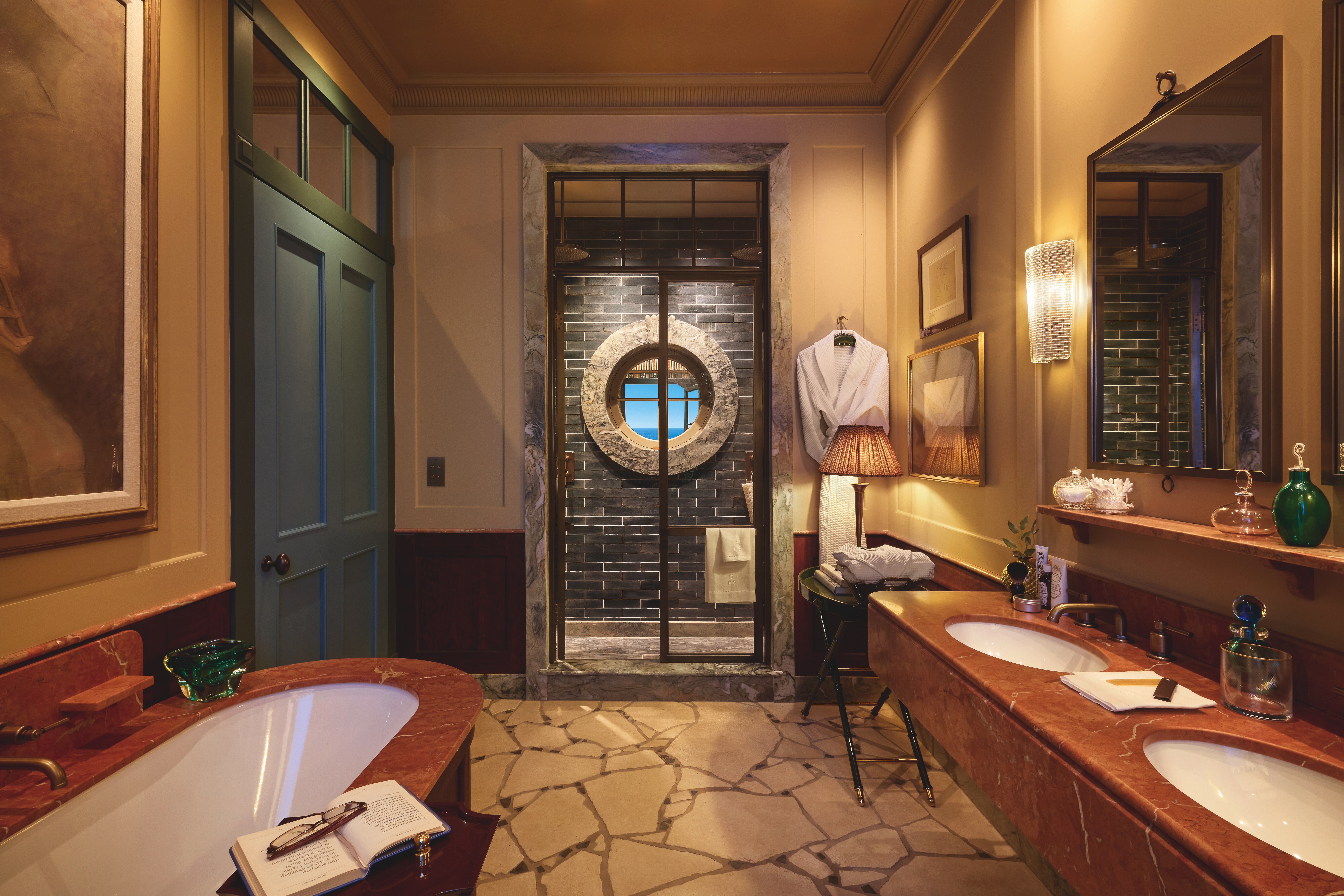 A delightful Marble bathroom