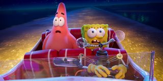 Bill Fagerbakke and Tom Kenny in The SpongeBob Movie: Sponge on the Run