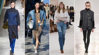 Two-tone and patchwork denim at Fendi, Stella McCartney, Chloé, Max Mara Fall 2024