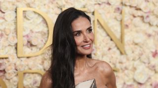 Demi Moore arrives for the 82nd annual Golden Globe Awards at the Beverly Hilton hotel in Beverly Hills, California, on January 5, 2025