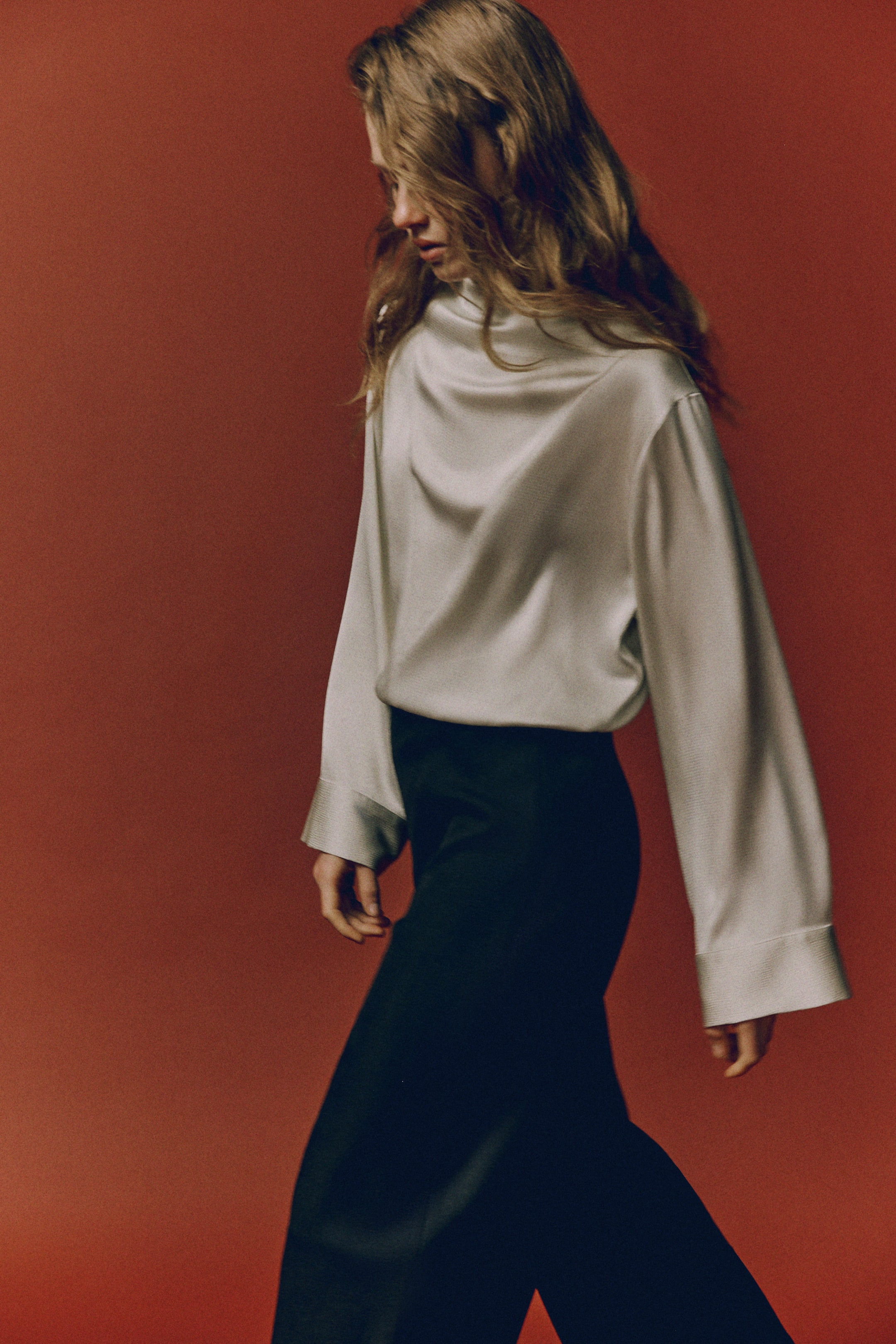 Cowl-Neck Blouse - White