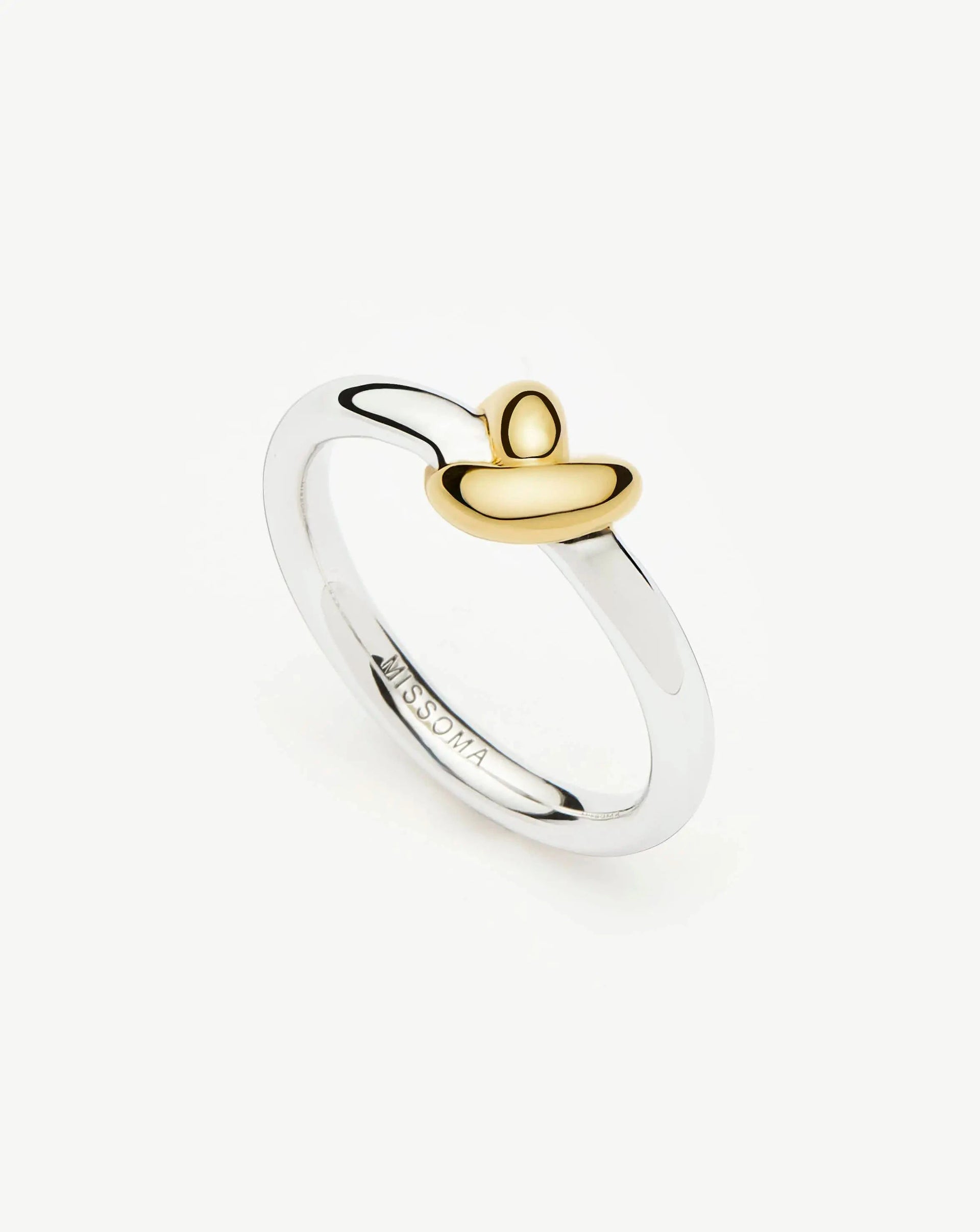 Lucy Williams Knot Stacking Ring | Mixed Metal - 18ct Gold Vermeil/sterling Silver / J