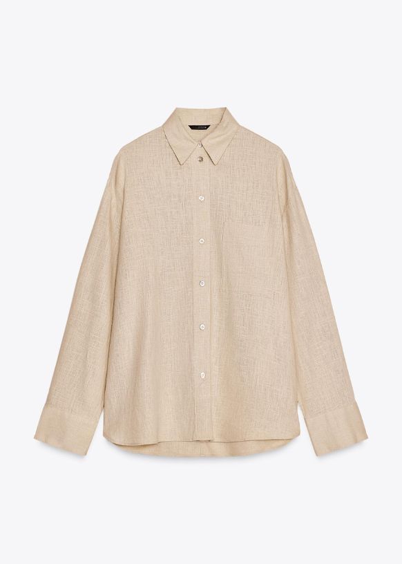 Image of beige Zara shirt