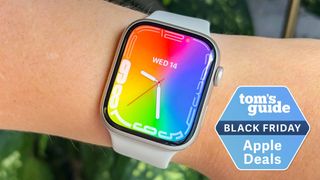 Apple Watch 8 with a Tom's Guide Black Friday deal tag