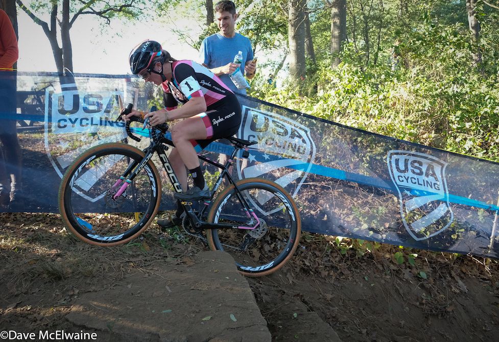 Ellen Noble (Aspire Racing) seemed to be the only woman riding this run-up on Day 2 of the Gran Prix of Gloucester