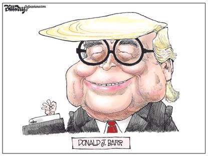 Political Cartoon U.S. Donald Trump Barr