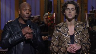 Dave Chappelle and Timothée Chalamet hosting Saturday Night Live.