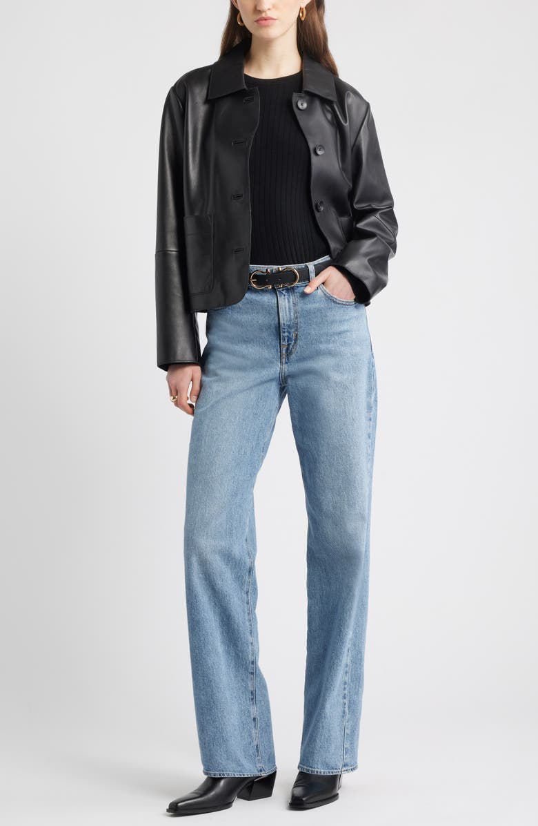 High Waist Straight Leg Jeans