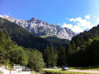 A scenic view at the mountain bike world championships in Champery, Switzerland.