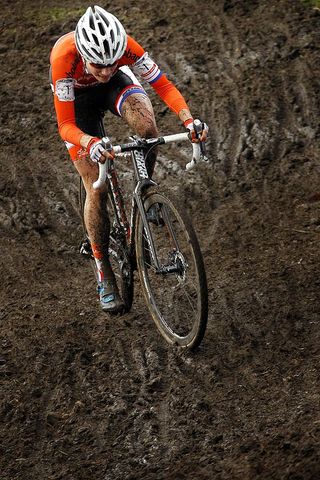 Marianne Vos of the Netherlands competes to win the women UCI CycloCross World Championships race in Hoogerheide on February 1 2014 AFP PHOTO ANP BAS CZERWINSKI Photo by BAS CZERWINSKI ANP AFP Photo credit should read BAS CZERWINSKIAFP via Getty Images