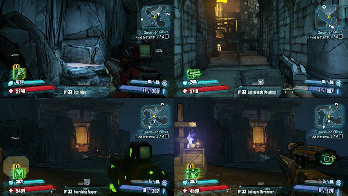 borderlands 2 4 player split screen ps5