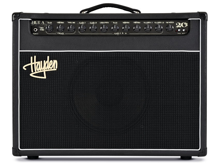 The Hayden HGT-A20&#039;s front panel splits the channel controls into clean, and gain one and two.