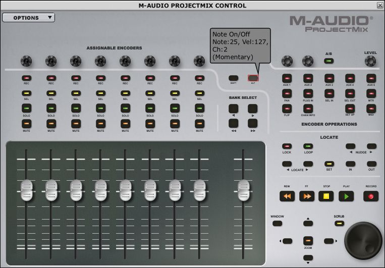 A simple utility enables you to make MIDI assignments