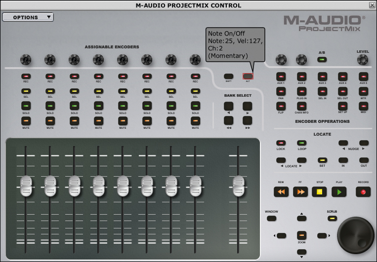 A simple utility enables you to make MIDI assignments