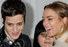 Lindsay Lohan and Samantha Ronson, New York Fashion Week