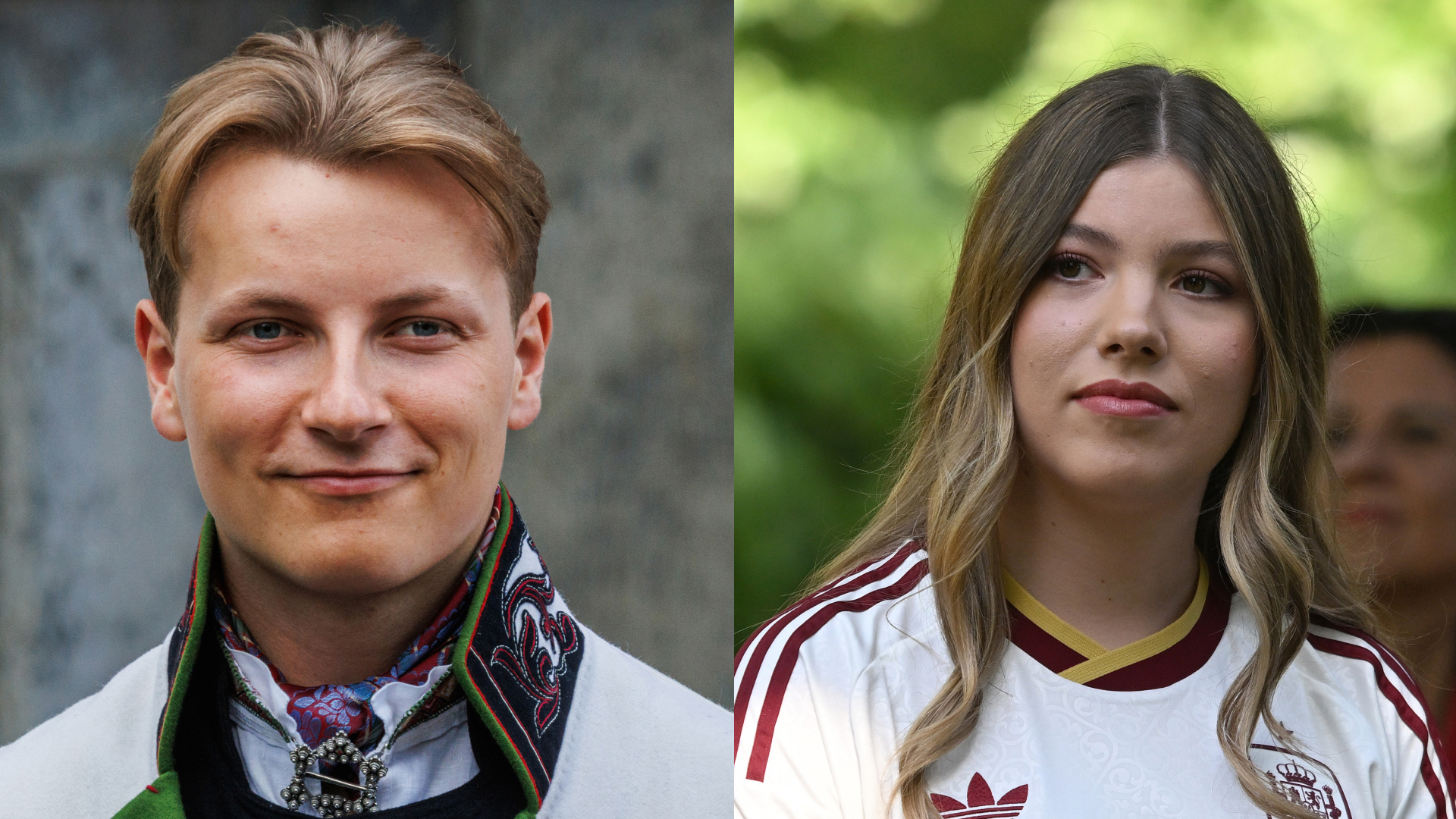 A split image of Prince Sverre Magnus and Infanta Sofia