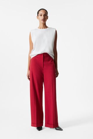 High-Waisted Tailored Trousers