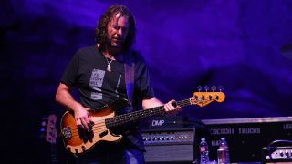 Tim Lefebvre of The Tedeschi Trucks Band performs at Red Rocks Amphitheatre on July 25, 2014 in Denver, Colorado.