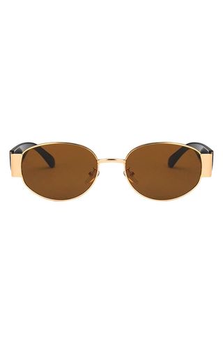 Elliot 57mm Polarized Oval Sunglasses