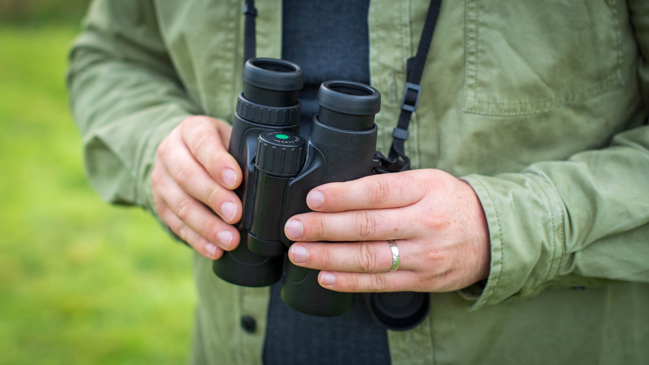 Leica trinovid in author's hands