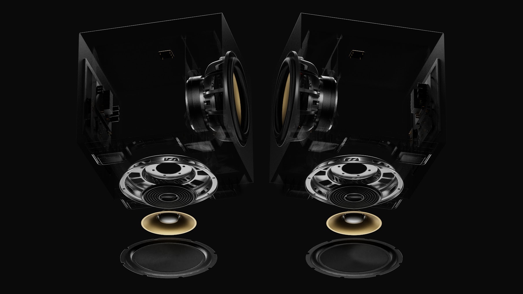 Nakamichi DRAGON subwoofers exploded view