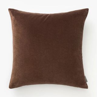 Bellevue Velvet Pillow Cover in Brown