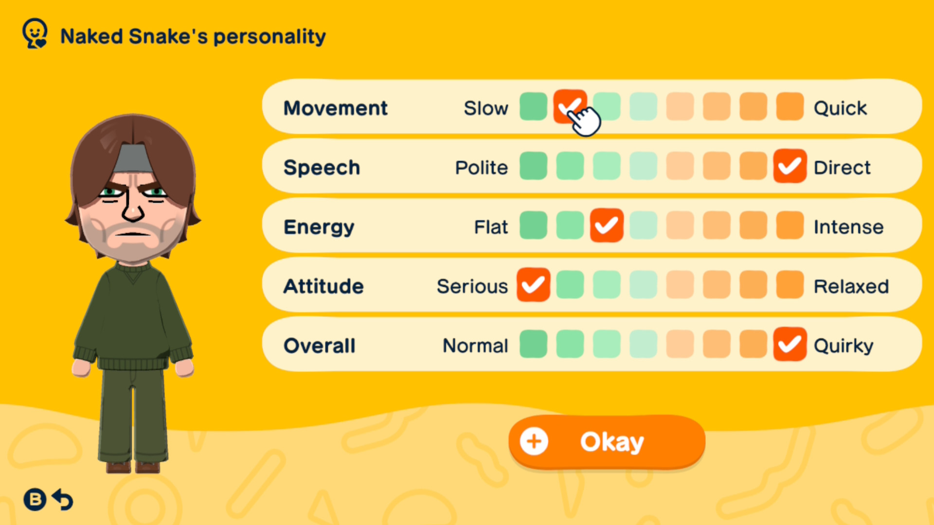 values that make an individualist personality type Mii in Tomodachi Life Living the Dream