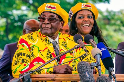 Robert Mugabe and Grace Mugabe.