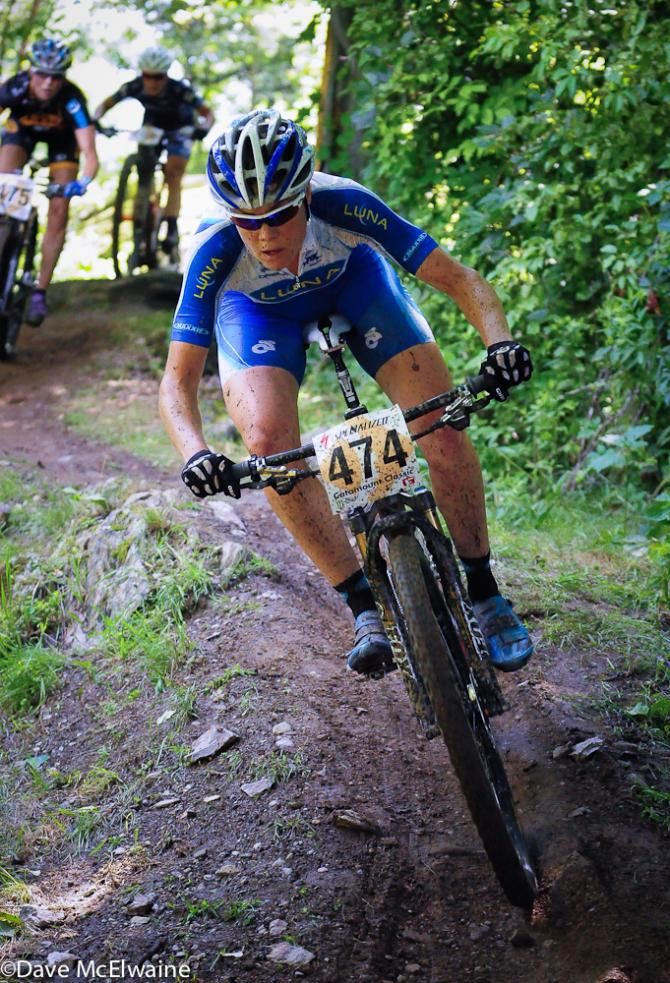 Georgia Gould (Luna Pro Team) riding third wheel late in the race