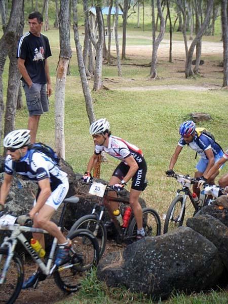 An early section of stage five was run on the beach.