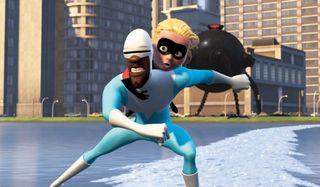 Samuel L. Jackson as Frozone with Dash in The Incredibles