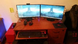 Show Us Your Rig Adrianne Curry Desk
