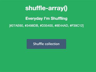 LIke watching the hands of a magician: Shuffle-array