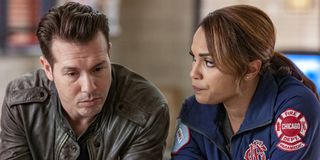 Jon Seda and Monica Raymund from One Chicago