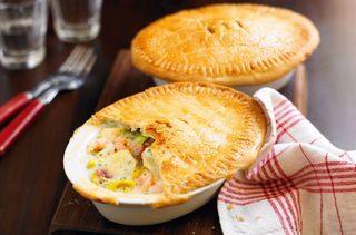 Fish pie with bacon